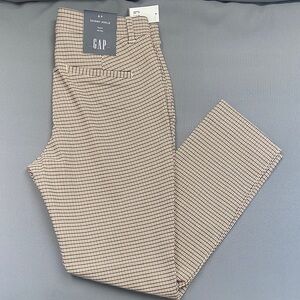 GAP Women's Beige Plaid Skinny Ankle Pants